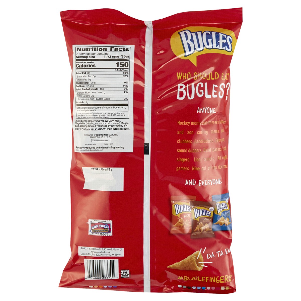slide 2 of 2, Bugles Original Crispy Corn Snacks, Snack Bag, 7.5 oz, 7.5 oz