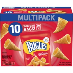 Bugles Crispy Corn Snacks, Original Flavor, Snack Bag, 8.75 oz