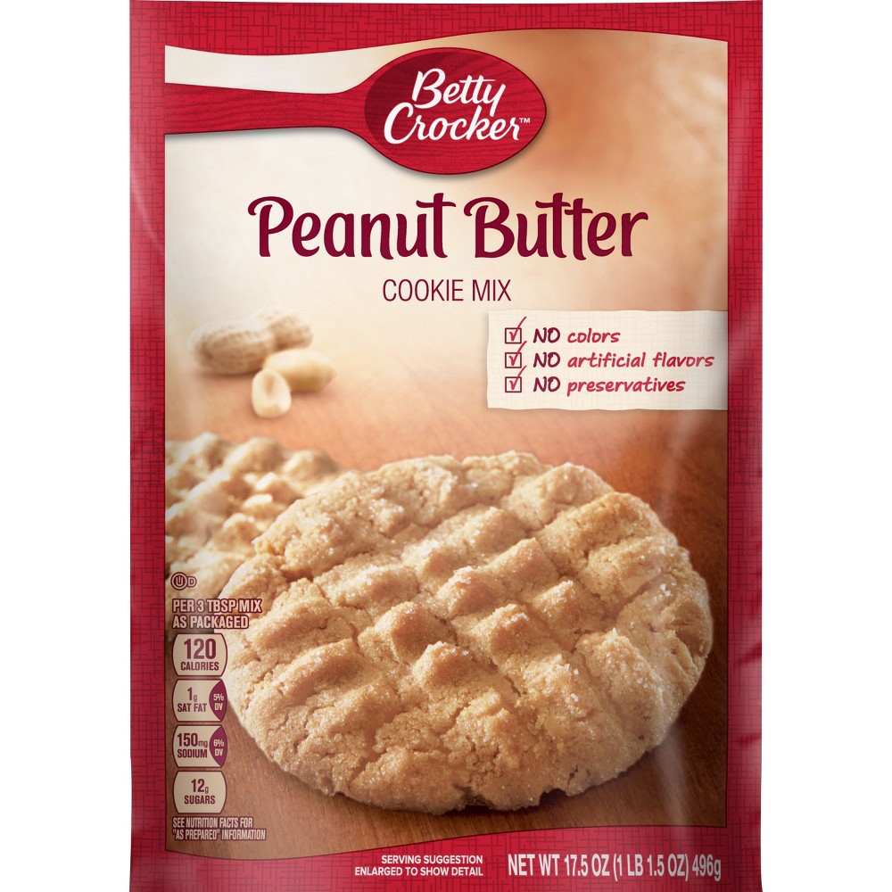 slide 4 of 5, Betty Crocker Peanut Butter Cookie Mix, 17.5 oz, 17.5 oz