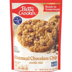 Betty Crocker Oatmeal Chocolate Chip Cookies, Cookie Baking Mix, 17.5 oz