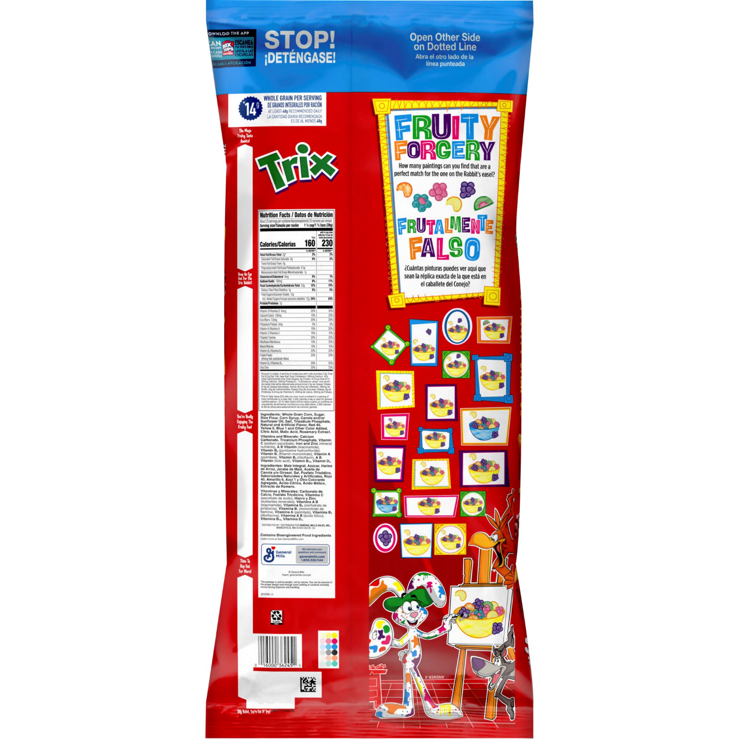 slide 2 of 8, Trix, Cereal, Fruit Flavored Corn Puffs, 35 oz, 35 oz