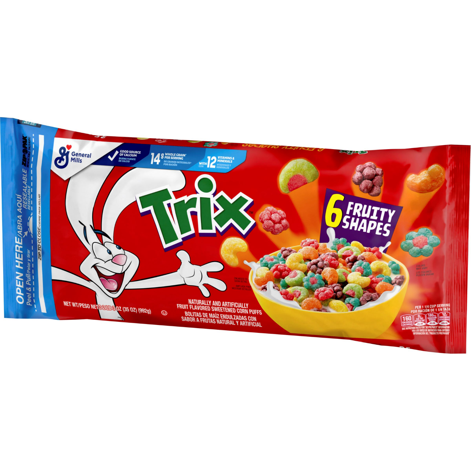 slide 7 of 8, Trix, Cereal, Fruit Flavored Corn Puffs, 35 oz, 35 oz