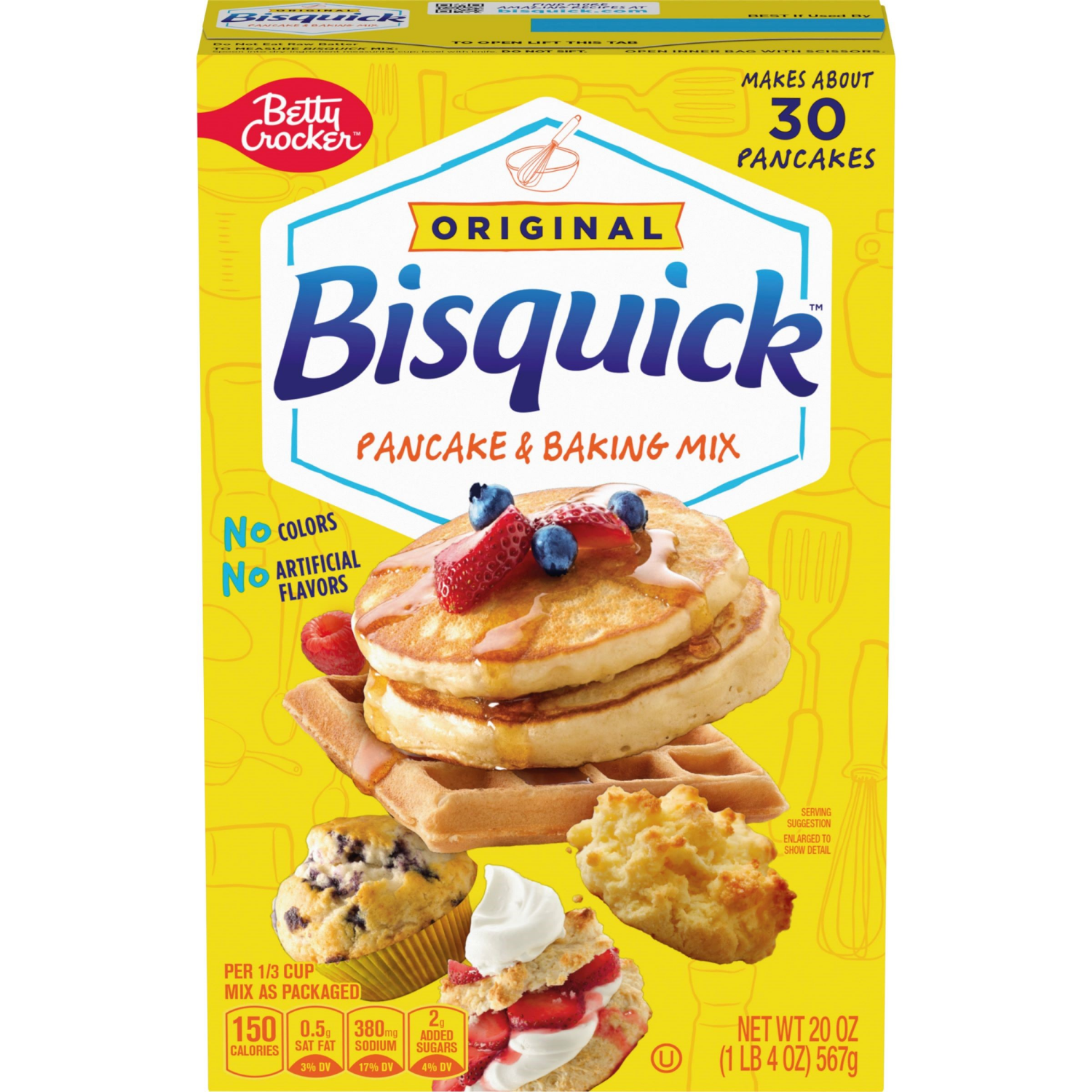 slide 1 of 5, Bisquick Betty Crocker Bisquick Original Pancake & Baking Mix, 20 oz., 20 oz