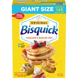 Bisquick Betty Crocker Bisquick Pancake and Baking Mix, Original, Makes About 145 Pancakes, Giant Size, 96 oz