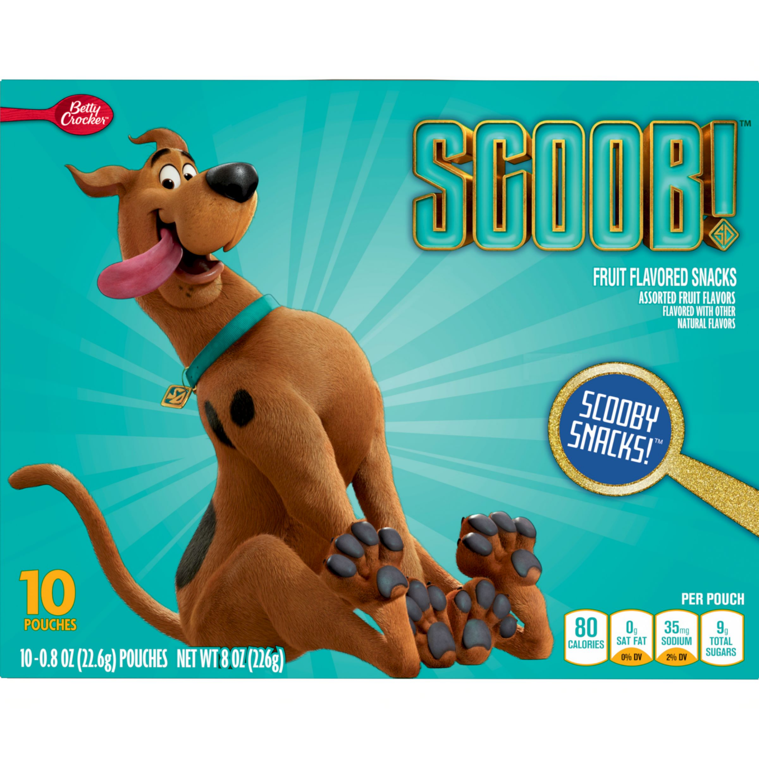 slide 4 of 8, Betty Crocker Scooby Doo Fruit Flavored Snacks, Treat Pouches, Gluten Free Snack, 10 Ct, 8 oz, 10 ct