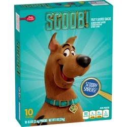 Betty Crocker Scooby Doo Fruit Flavored Snacks, Treat Pouches, Gluten Free Snack, 10 Ct, 8 oz