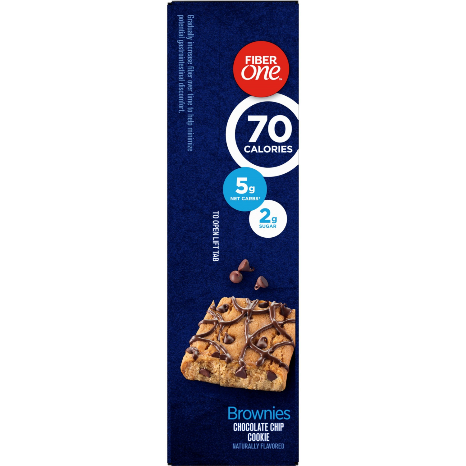 slide 3 of 6, Fiber One 70 Calorie Brownies, Chocolate Chip Cookie, Snack Bars, 6 Bars, 5.34 oz, 6 ct