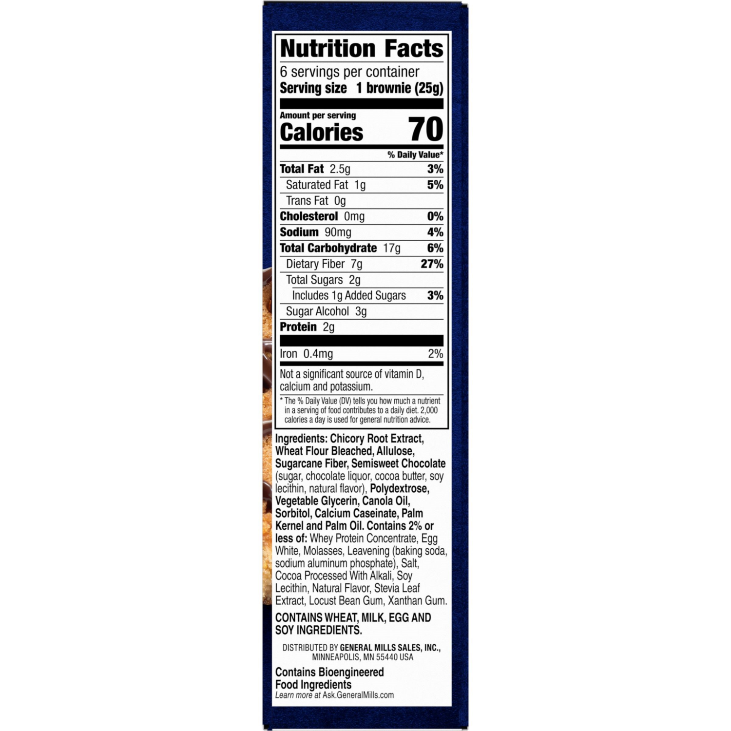 slide 4 of 6, Fiber One 70 Calorie Brownies, Chocolate Chip Cookie, Snack Bars, 6 Bars, 5.34 oz, 6 ct