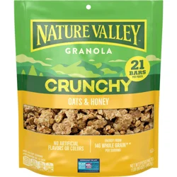 Nature Valley Crunchy Granola, Oats and Honey Granola, Resealable Snack Pouch, 16 oz
