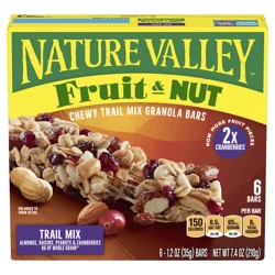 Nature Valley Chewy Fruit and Nut Granola Bars, Trail Mix- 6 ct