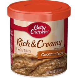 Betty Crocker Gluten Free Rich & Creamy Coconut Pecan Frosting, 15.5 oz.