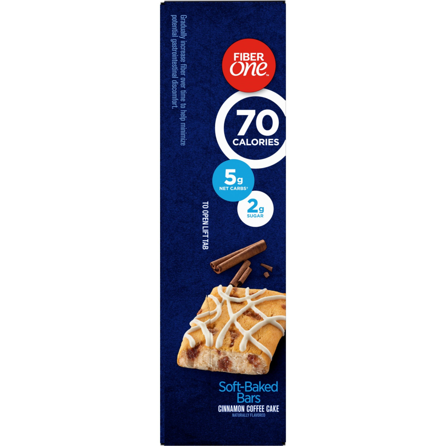 slide 3 of 6, Fiber One 70 Calorie Soft-Baked Bars, Cinnamon Coffee Cake, 6 Bars, 5.34 oz, 6 ct