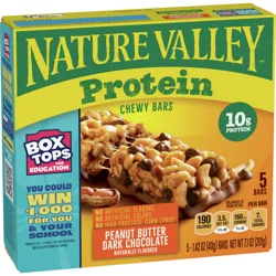 Nature Valley Chewy Granola Bars, Protein, Peanut Butter Dark Chocolate, 5 Bars, 7.1 OZ