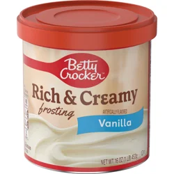 Betty Crocker Rich and Creamy Vanilla Frosting, Gluten Free, 16 oz