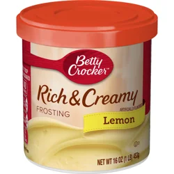 Betty Crocker Rich and Creamy Lemon Frosting, Gluten Free, 16 oz