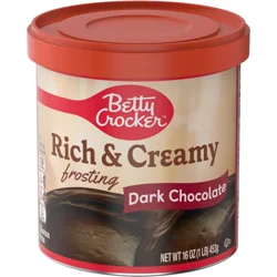 Betty Crocker Rich & Creamy Gluten Free Dark Chocolate Frosting, 16 oz.