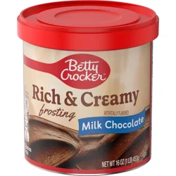 Betty Crocker Rich and Creamy Milk Chocolate Frosting, Gluten Free, 16 oz