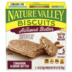 Nature Valley Biscuit Sandwiches, Almond Butter- 5 ct