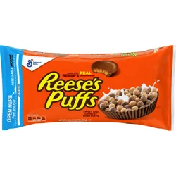 Reese's Puffs REESE’S PUFFS Chocolatey Peanut Butter Cereal, Kid Breakfast Cereal, Value Bag, 35 oz