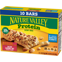 slide 14 of 17, Nature Valley Protein Granola Bars, Salted Caramel Nut, Snack Bars, 10 ct, 14.2 OZ, 10 ct