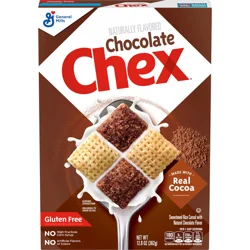 Chex Chocolate Chex Cereal, Gluten Free Breakfast Cereal, Made with Whole Grain, 12.8 oz