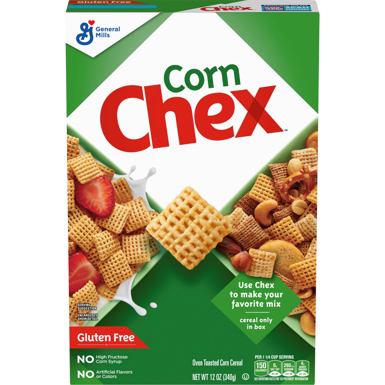 slide 1 of 8, Chex Gluten Free Breakfast Cereal, Homemade Chex Mix Ingredient, 12 oz, 12 oz