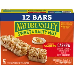 Nature Valley Granola Bars, Sweet and Salty Nut, Cashew, 12 ct, 14.4 OZ
