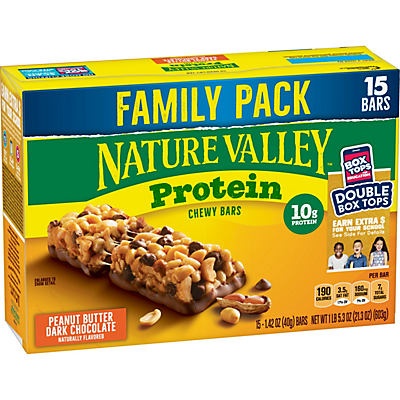slide 1 of 1, Nature Valley Peanut Butter Dark Chocolate Protein Bars Mega Pack, 15 ct
