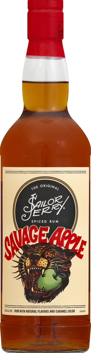 slide 1 of 8, Sailor Jerry Spiced Rum Savage Apple, 750 ml