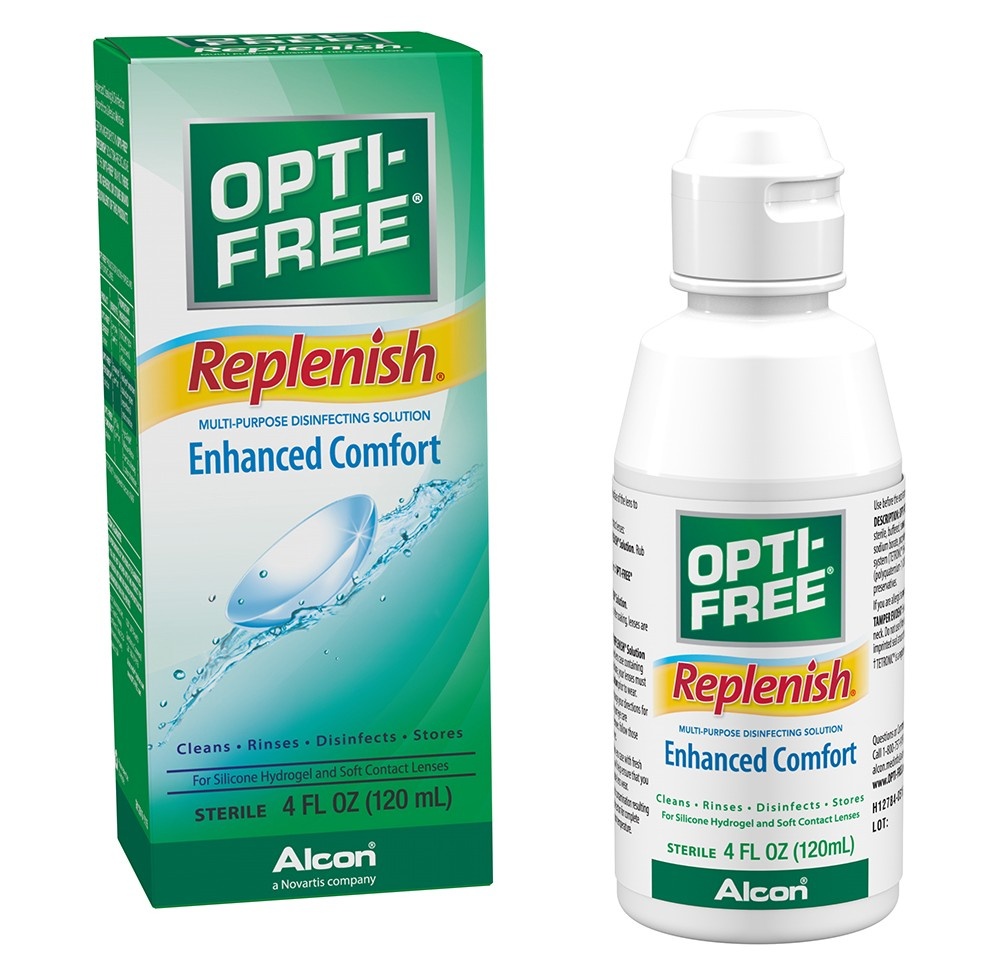 slide 2 of 2, Replenish Multi-Purpose Disinfecting Solution for Contact Lens - 4 fl oz, 4 oz