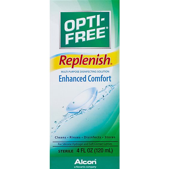 slide 1 of 7, Opti Free Replenish Disinfecting Solution Multi-Purpose Sterile - 4 Fl. Oz., 4 fl oz
