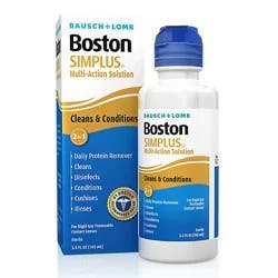 Boston Simplus Multi-Action Contact Lens Solution For Gas Permeable Contact Lenses - 3.5 Fl. Oz.
