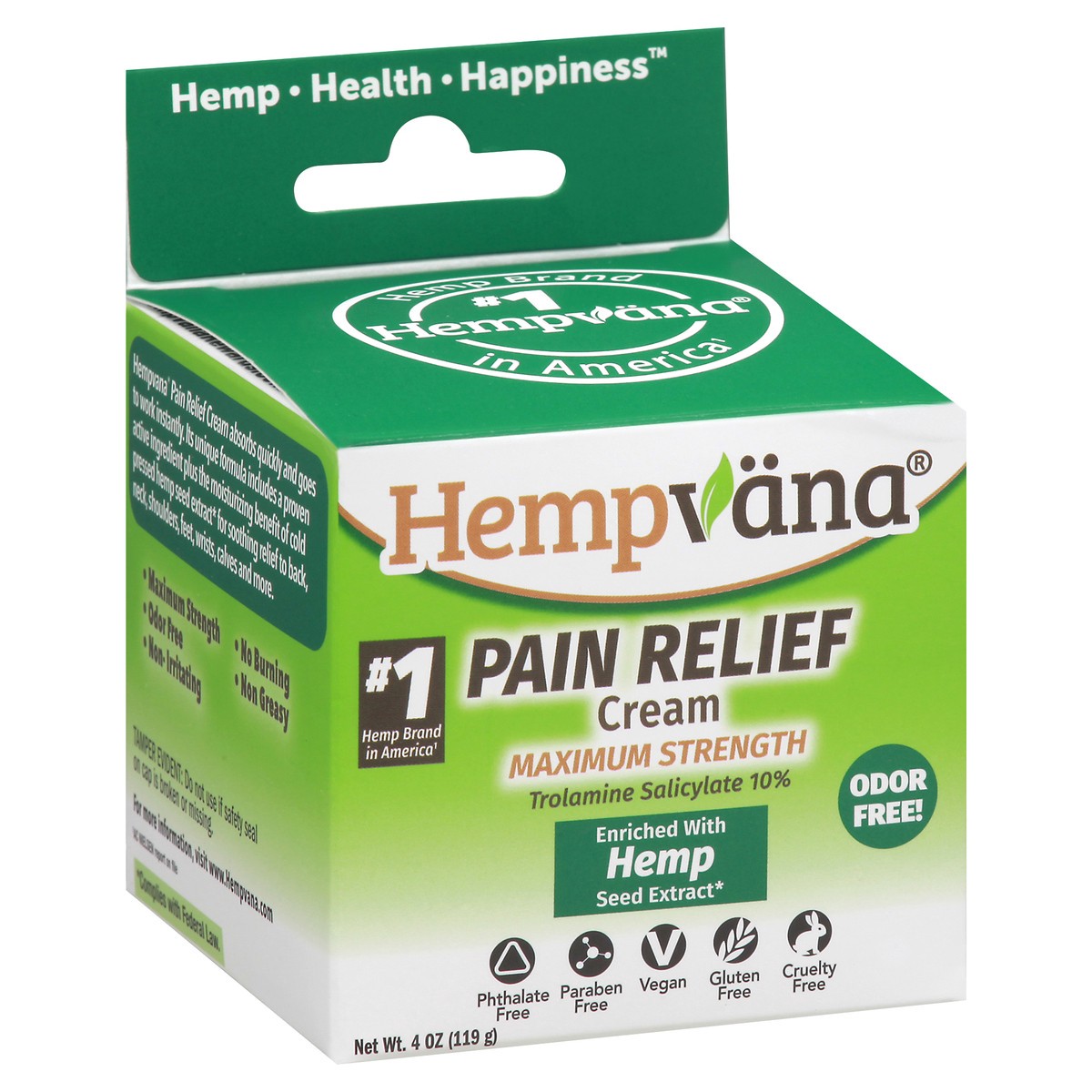 slide 3 of 3, Hempvana Maximum Strength Pain Relief Cream 4 oz, 4 oz