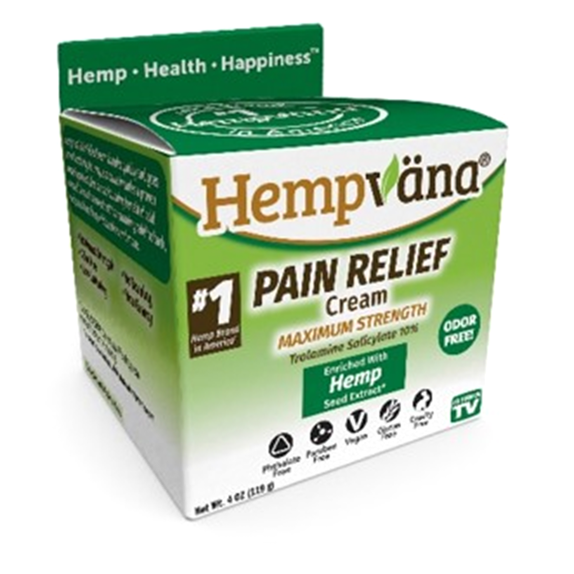 slide 1 of 1, Hempvana Maximum Strength Pain Relief Cream, 4 oz