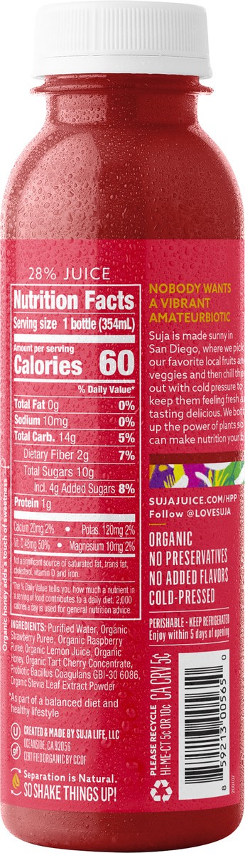 slide 5 of 9, Suja Vibrant Organic Probiotic Fruit Juice - 12 fl oz, 12 oz