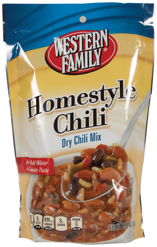 slide 1 of 1, Western Family Soup Mix Chili Pouch, 9.98 oz