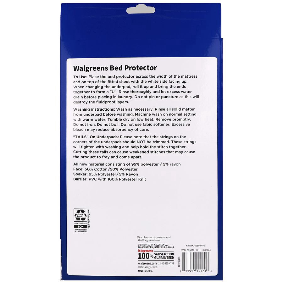 slide 4 of 5, Walgreens Waterproof Bed Protector, 30 in x 40 in