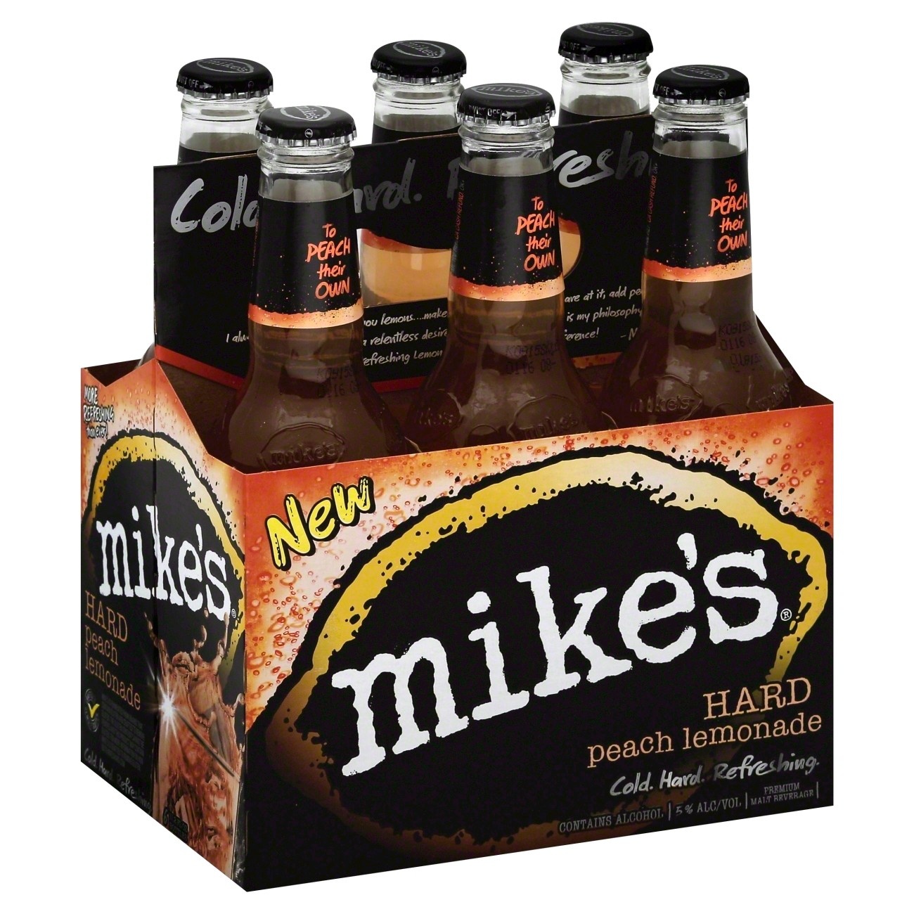 slide 1 of 4, Mike's Hard Lemonade Mike's Hard Peach Lemonade - 6pk/11.2 fl oz Bottles, 6 ct; 11.2 fl oz