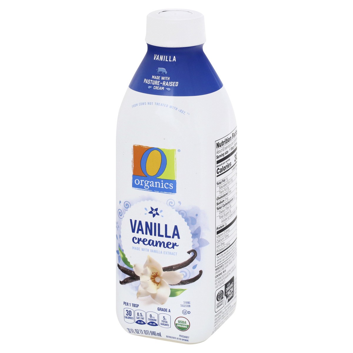 slide 3 of 9, O Orgnc Creamer Vanilla, 32 fl oz