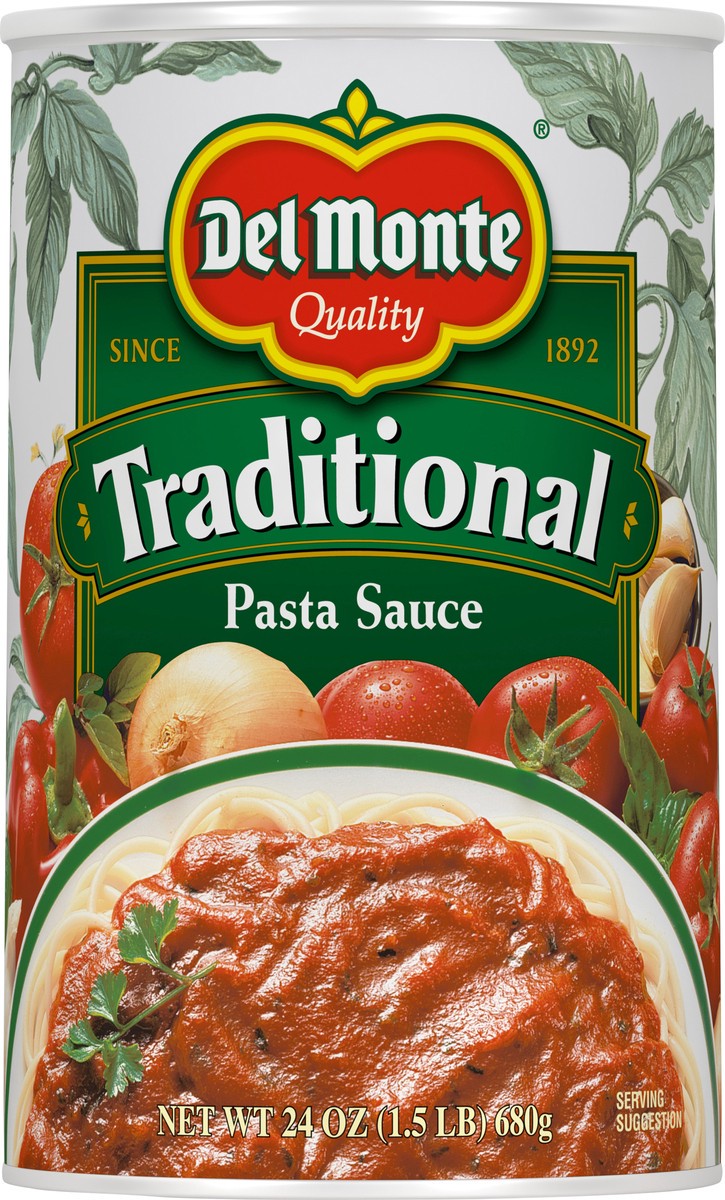 slide 1 of 3, Del Monte Traditional Pasta Sauce, 24 oz