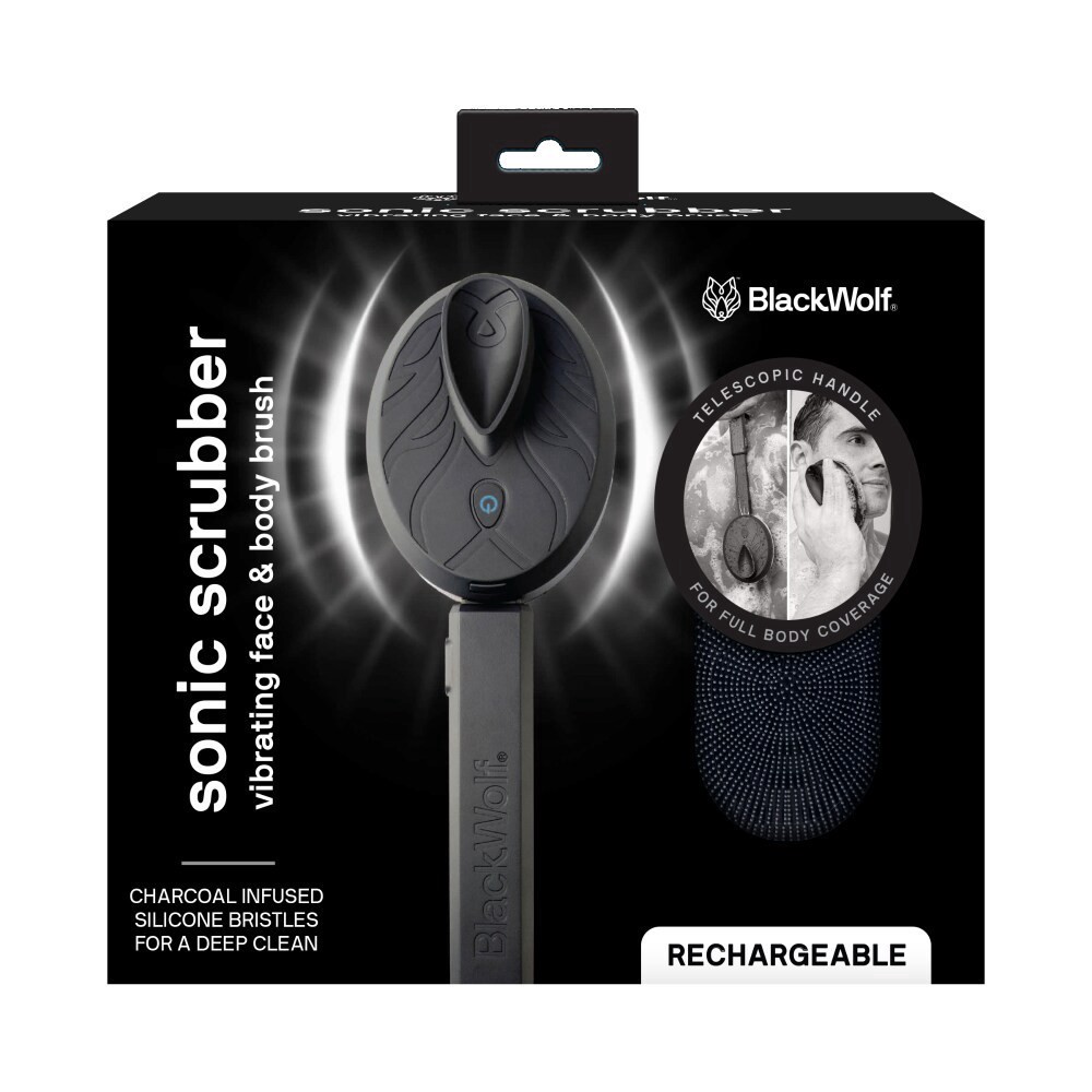 slide 1 of 1, Blackwolf Rechargable Sonic Scrubber Brush, 1 ct