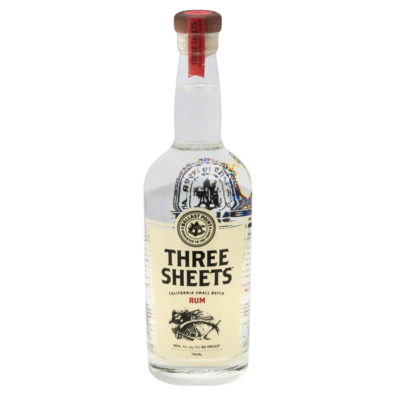 slide 1 of 1, Three Sheets Rum Bottle, 750 ml