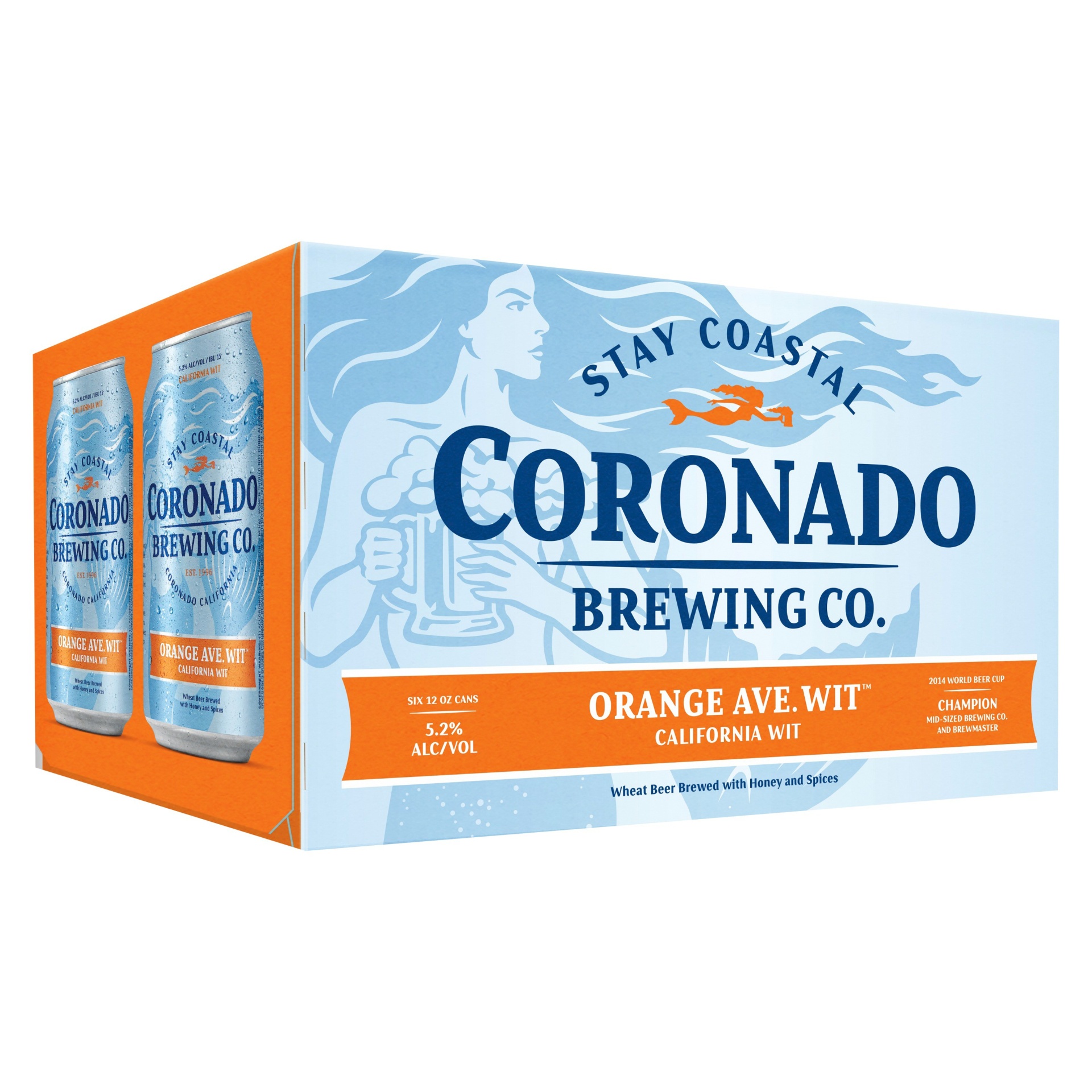 slide 1 of 1, Coronado Brewing Company Coronado Orange Ave Wit Beer - 6pk/12 fl oz Cans, 6 ct; 12 fl oz