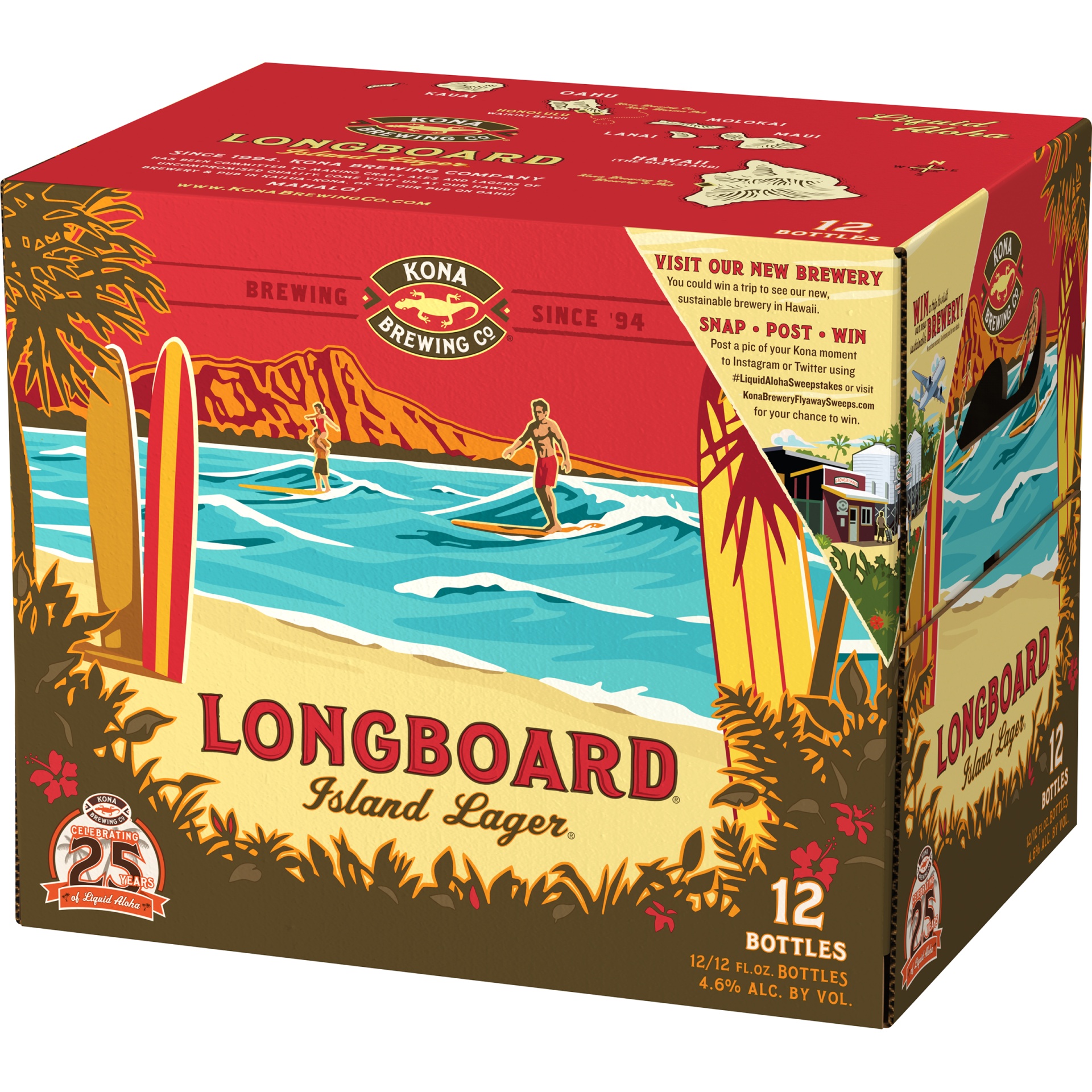 slide 3 of 3, Kona Brewing Co. Kona Longboard Island Lager Beer, 12 ct; 12 fl oz