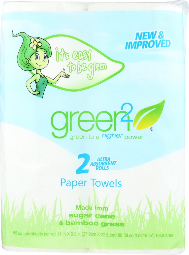 slide 1 of 1, Green2 Paper Towels 2 ea, 2 ct