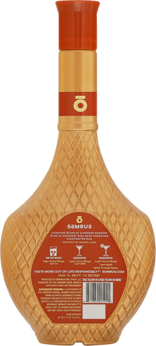 slide 6 of 9, Somrus Liqueur Mango Cream, 750 ml