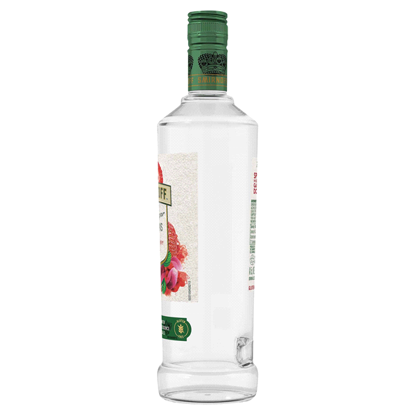 slide 7 of 21, Smirnoff Zero Sugar Infusions Strawberry & Rose (Vodka Infused with Natural Flavors & Essence of Real Botanicals), 750 mL, 750 ml