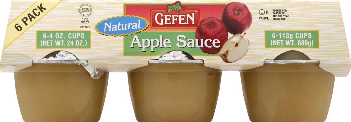 slide 4 of 4, Gefen Applesauce - Natural, 24 oz