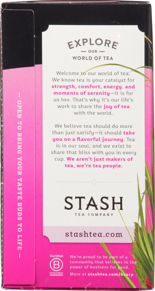 slide 3 of 9, Stash Caffeine-Free Tea Bags Wild Raspberry Hibiscus Herbal Tea - 20 ct, 1 oz