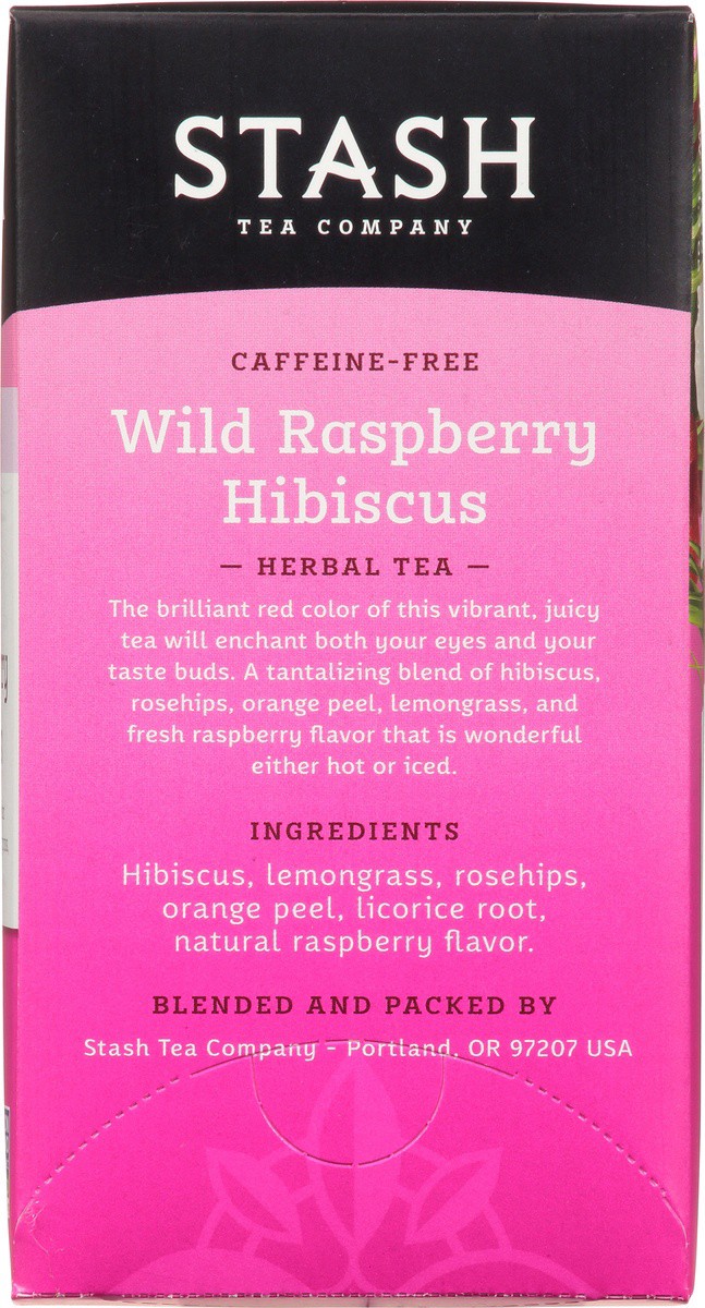 slide 8 of 9, Stash Caffeine-Free Tea Bags Wild Raspberry Hibiscus Herbal Tea - 20 ct, 1 oz